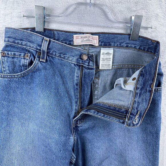 Levi Strauss & Co Tapered Leg Jeans Relaxed Fit 100% Cotton Women's Blue Size 12 - Picture 8 of 10